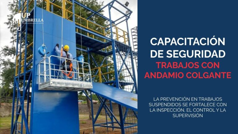 Capacitación de seguridad para trabajos con andamios colgantes